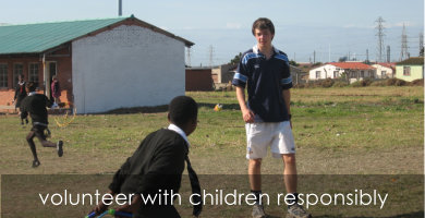 volunteer with chldren responsibly